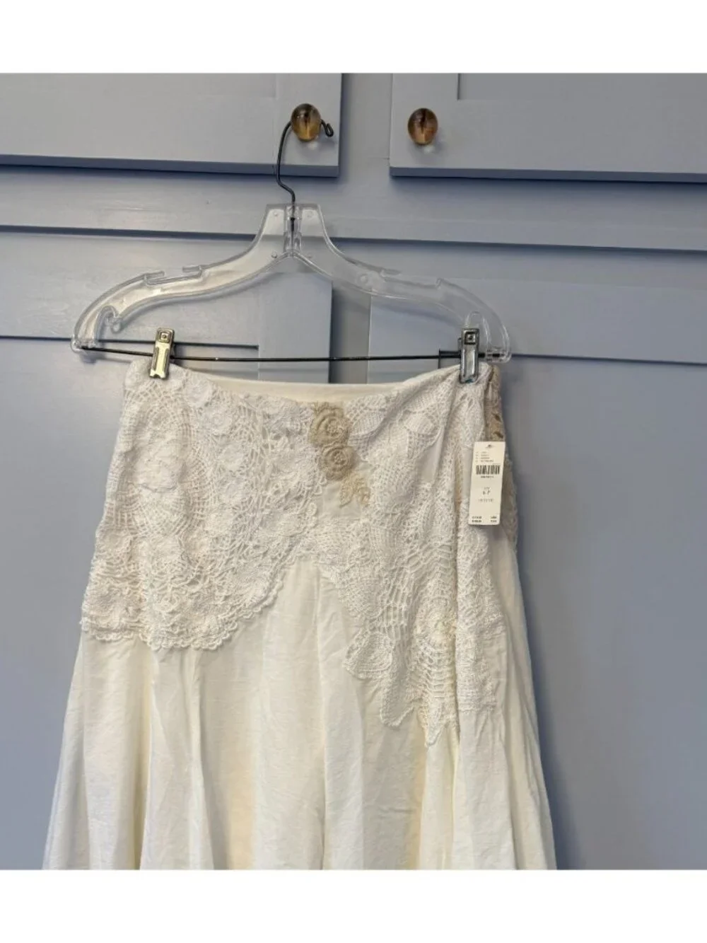 NWT 6P Anthropologie Crafted Crochet Skirt Lace Applique Lined - Picture 14 of 16